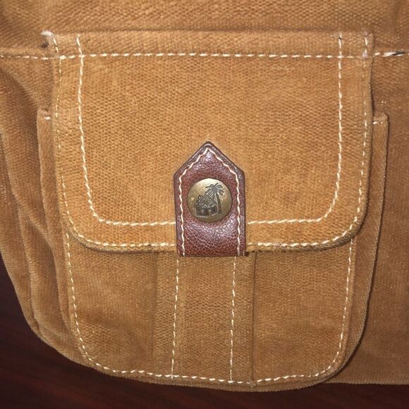 Caribbean Joe Let Go Velvet Messenger Bag in Tan Taupe - Picture 2 of 9
